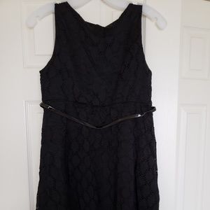 Motherhood Maternity black dress with belt - Small